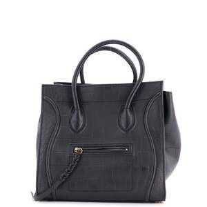 Celine Medium Phantom Bag Crocodile Embossed Leather